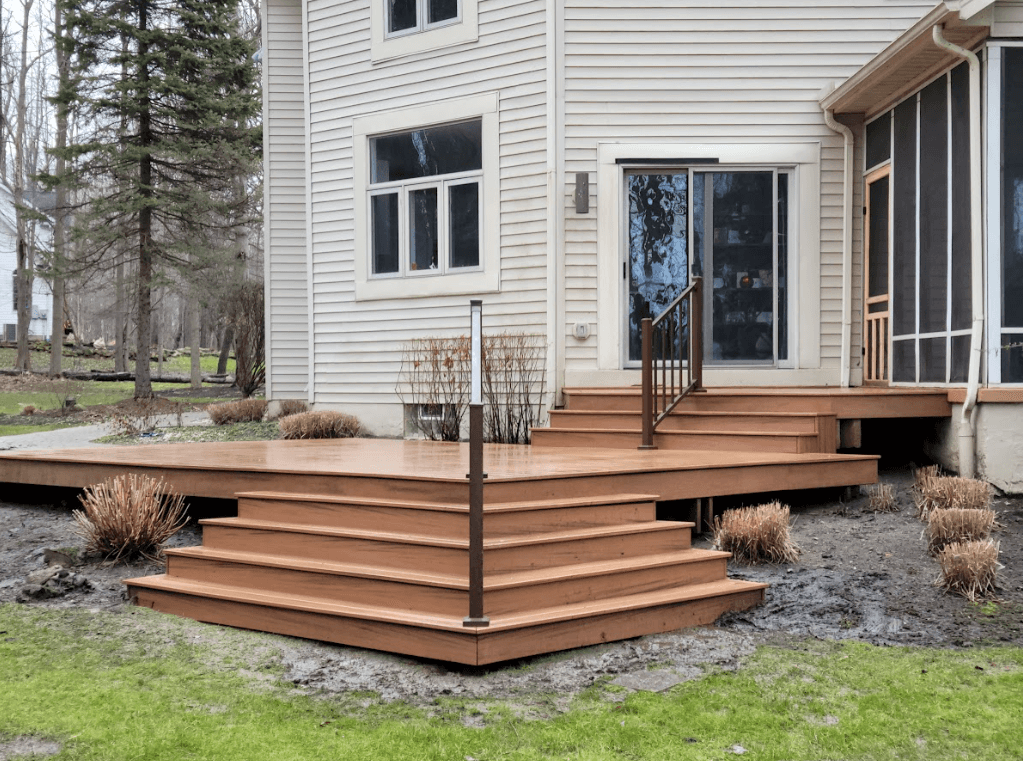 photo of a multi-level deck - Deck Remodeling and Resurfacing Services in Ohio